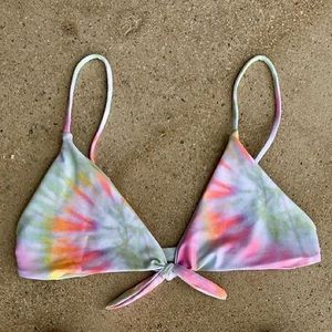 SKATIE swim tie dye Halley bikini top in Woodstock